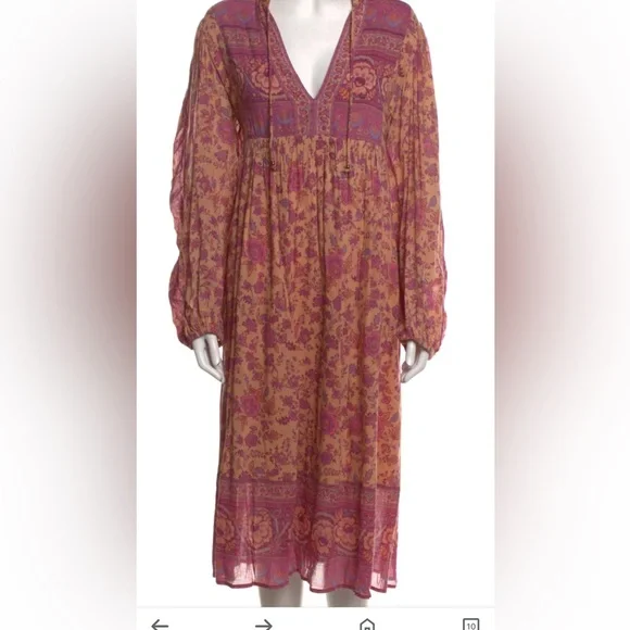 Spell the Gypsy Folk Song Boho Midi Dress size XSmall - Picture 2 of 15
